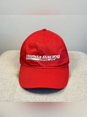 Honda Racing HPD Red Hat Hitwear Strapback Cap One Size Fits All Polyester